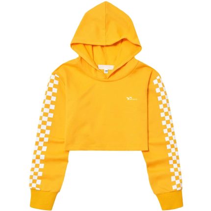 Cropped Sweatershirts Plaid Long Sleeve For Kids Girls Crop Top Hoodies