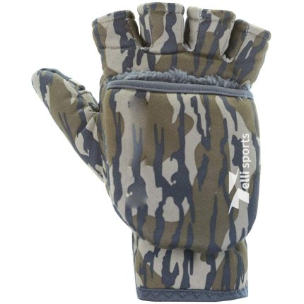 Men's Harvester Flip Mitt Hunting gloves, Mossy Oak Bottomland, Large X-Large