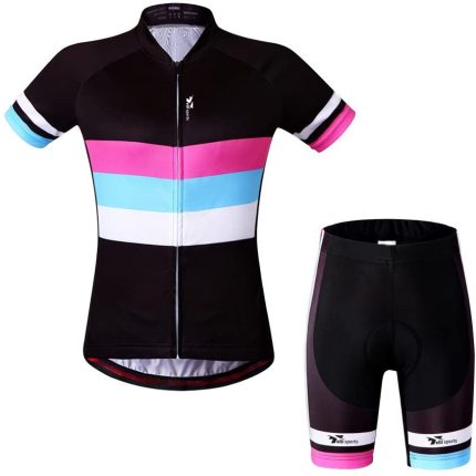 Women Short Sleeve Cycling Jersey 4D Gel Padded