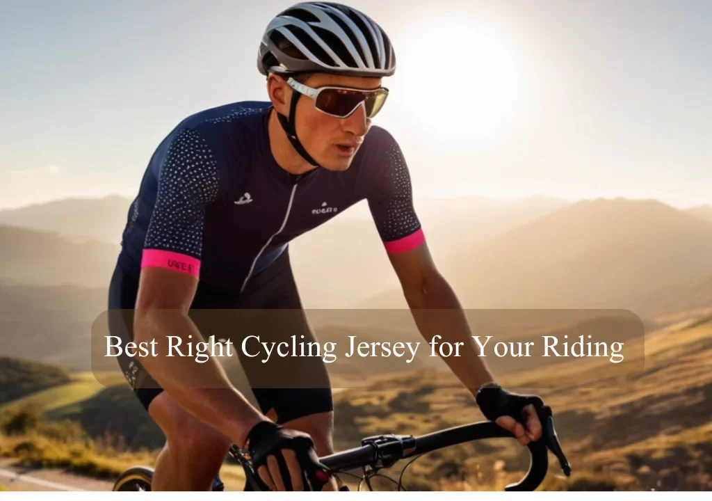 Comfortable cycling jersey with scenic mountain background